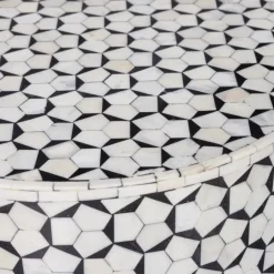 WOOOD Bijzettafel Neva Zwart/Wit - Ø 37 cm