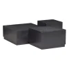 WOOOD Bijzettafel Pim Zwart - set 3 stuks