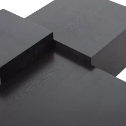 WOOOD Bijzettafel Pim Zwart - set 3 stuks