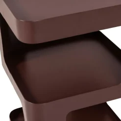 WOOOD Bijzettafel Riv Paars / Bruin - 35x35 cm