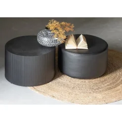 WOOOD Bijzettafel Sanne Zwart - Ø 60 cm