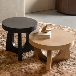 WOOOD Bijzettafel Tala Naturel - Ø 55 cm