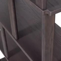 WOOOD Boekenkast Riss Donkerbruin - 90x186x30 cm