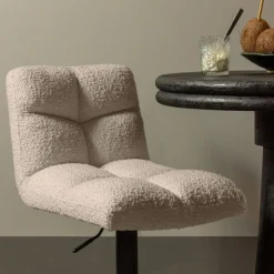 WOOOD Draaibare Barkruk Vinny Beige