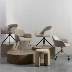 WOOOD Draaibare Eetkamerstoel Fenne Beige