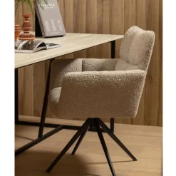 WOOOD Draaibare Eetkamerstoel Vinny Beige