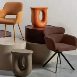 WOOOD Draaibare Eetkamerstoel Fenne Bruin