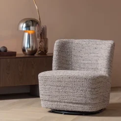 WOOOD Draaifauteuil Atty Beige Melange