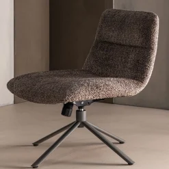 WOOOD Draaifauteuil Soren Bruin