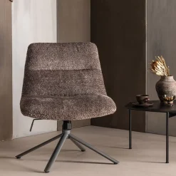 WOOOD Draaifauteuil Soren Bruin