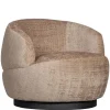 WOOOD Draaifauteuil Woolly Zand