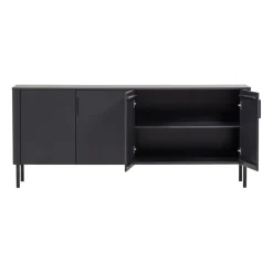 WOOOD Dressoir Gunnar Zwart - 201x85x44 cm