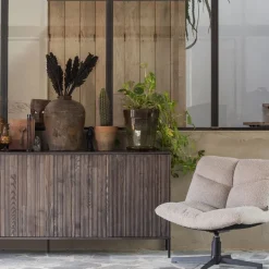 WOOOD Dressoir New Gravure Bruin - 200x85x46 cm