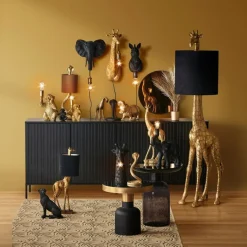 WOOOD Dressoir New Gravure Zwart - 200x85x46 cm