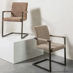 WOOOD Eetkamerstoel Bas Bruin