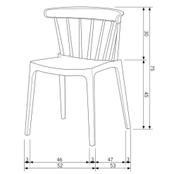 WOOOD Eetkamerstoel Bliss Groen