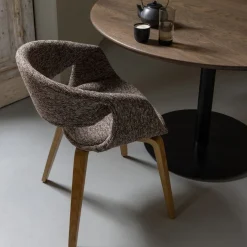 WOOOD Eetkamerstoel Yossi Bruin