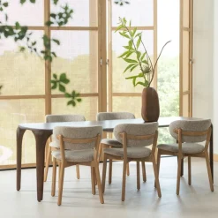 WOOOD Eettafel Fiore Donkerbruin - 230x95 cm