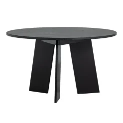 WOOOD Eettafel Fries Zwart - Ø 90 cm