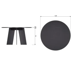 WOOOD Eettafel Fries Zwart - Ø 90 cm