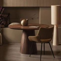 WOOOD Eettafel Limit Walnootbruin - Ø 130 cm