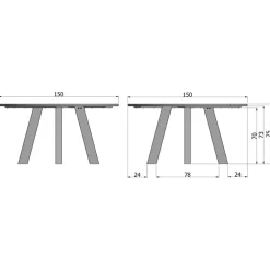 WOOOD Eettafel Rhonda Zwart - Ø 150 cm