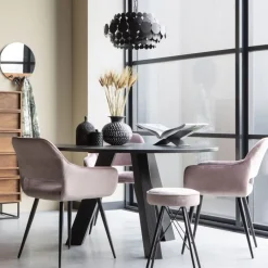 WOOOD Eettafel Rhonda Zwart - Ø 129 cm