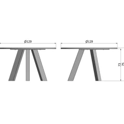 WOOOD Eettafel Rhonda Zwart - Ø 129 cm