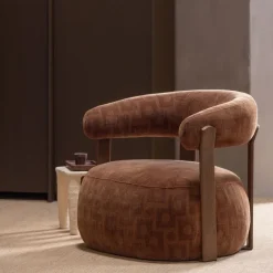 WOOOD Fauteuil Foon Bruin