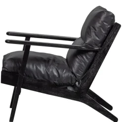 WOOOD Fauteuil Houston Zwart