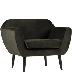 WOOOD Fauteuil Rocco Donkergroen