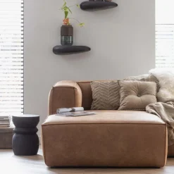 WOOOD Hoekbank Bean Links Cognac