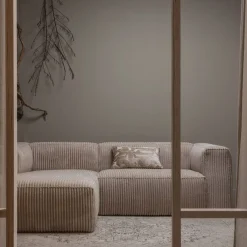 WOOOD Hoekbank Bean Links Beige