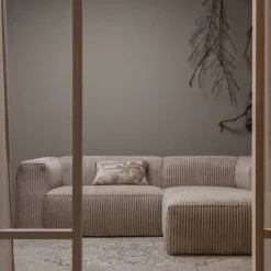 WOOOD Hoekbank Bean Rechts Beige