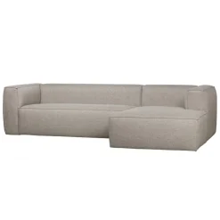 WOOOD Hoekbank Bean Rechts Lichtgrijs