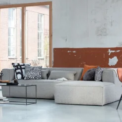 WOOOD Hoekbank Bean Rechts Lichtgrijs