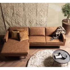 WOOOD Hoekbank Rodeo Links Cognac