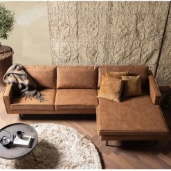 WOOOD Hoekbank Rodeo Rechts Cognac