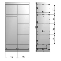 WOOOD Kastindeling Connect Zwart