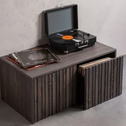 WOOOD Kistbank New Gravure Bruin - 88x50x40 cm