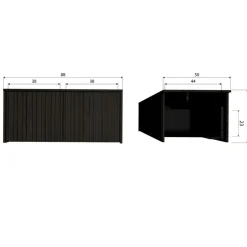 WOOOD Kistbank New Gravure Bruin - 88x50x40 cm