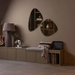 WOOOD Kistbank Turner Mud - 80x47x44 cm