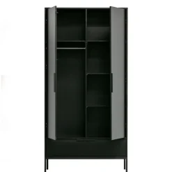 WOOOD Kledingkast Adam Zwart - 100x200x53 cm