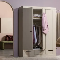 WOOOD Kledingkast Connect Dust - 140x195x53 cm