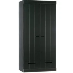 WOOOD Kledingkast Connect Zwart - 94x195x53 cm