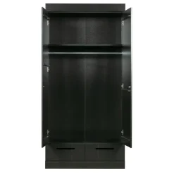 WOOOD Kledingkast Connect Zwart - 94x195x53 cm