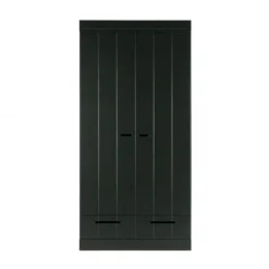 WOOOD Kledingkast Connect Zwart - 94x195x53 cm