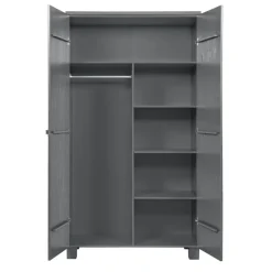 WOOOD Kledingkast Dennis Staalgrijs - 111x202x55 cm