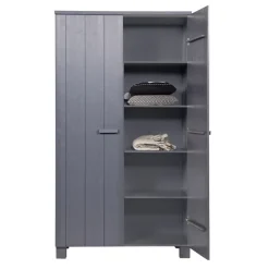 WOOOD Kledingkast Dennis Staalgrijs - 111x202x55 cm