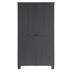 WOOOD Kledingkast Dennis Staalgrijs - 111x202x55 cm